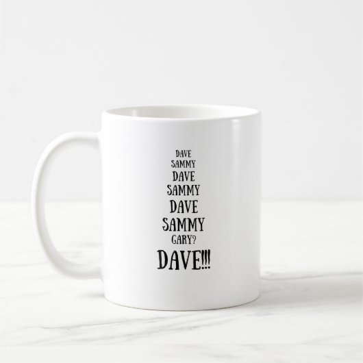 DaveとSammyの引きおもしろい数 コーヒーマグカップ (左)
