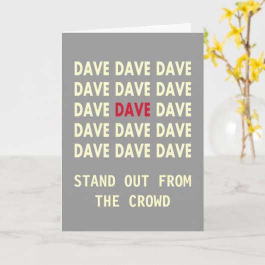 DAVE用誕生日カード カード (黄色い花)