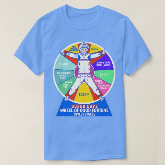 DAVE すごい Wheel of Good Fortune Tシャツ (デザイン正面)