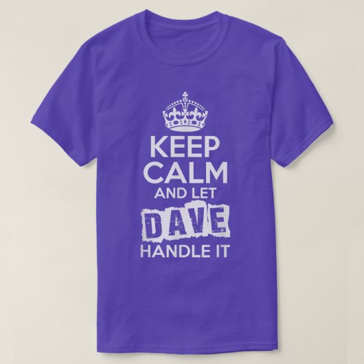 Dave 保 CalmとDaveの対応 Tシャツ (デザイン正面)