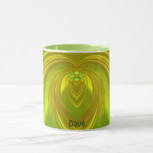 DAVE ～光沢3D金ゴールドイエローグリーン～ Mug マグカップ