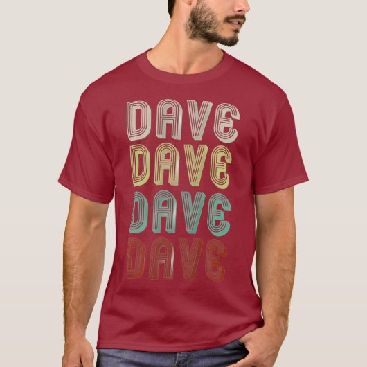 Dave In おもしろいレトロヴィンテージDisco Tシャツ (正面)