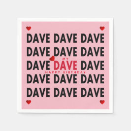 Dave Plus文字テンプレート スタンダードカクテルナプキン