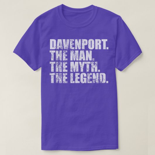 DavenportDavenportファミリ名Davenport姓 Tシャツ (デザイン正面)