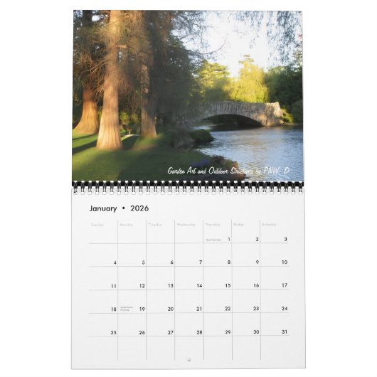 Dave's Garden 2026 Calendar カレンダー (1月 2026)