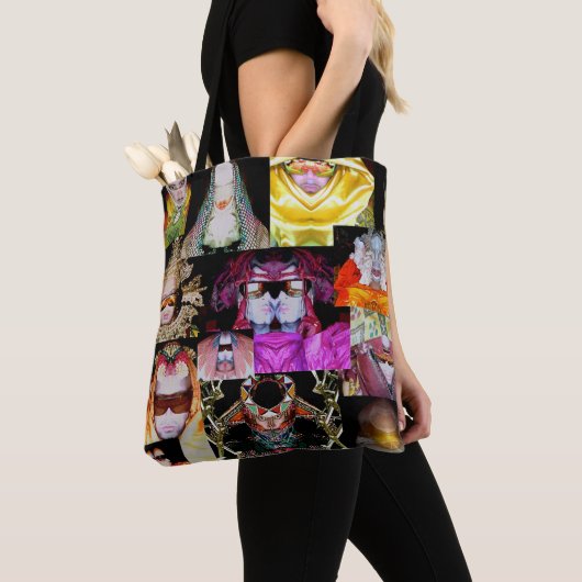 Davey PHOTOBOOTHMEのコラージュのトートによる芸術 トートバッグ (クローズアップ)