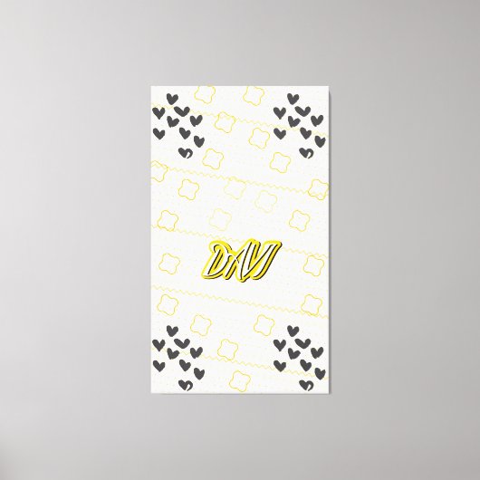 Davi, nome pessoal de caligrafia desenhada à mão キャンバスプリント (正面)