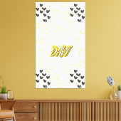 Davi, nome pessoal de caligrafia desenhada à mão キャンバスプリント (インサイチュ (リビング))