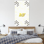 Davi, nome pessoal de caligrafia desenhada à mão キャンバスプリント (インサイチュ (寝室))