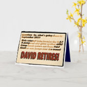 Davidの退職金カード（半損失の終了） カード (黄色い花)