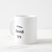 Davidの3つのスクリプト コーヒーマグカップ (正面左)