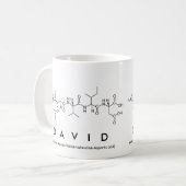 Davidペプチド名mug コーヒーマグカップ (正面左)