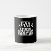 DAVID名字パーソナライズされたプレゼント コーヒーマグカップ (中央)