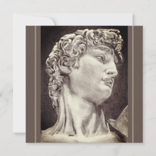 David, After Michelangelo,鉛筆スケッチ,カード