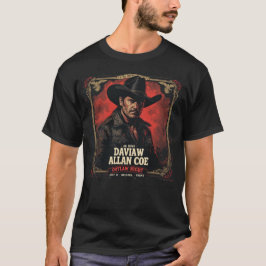 David Allan Coe アウトロー・ナイト - テキサス州ヘローツ Tシャツ