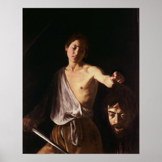David and Goliath by Caravaggio in Rome – ポスター (正面)