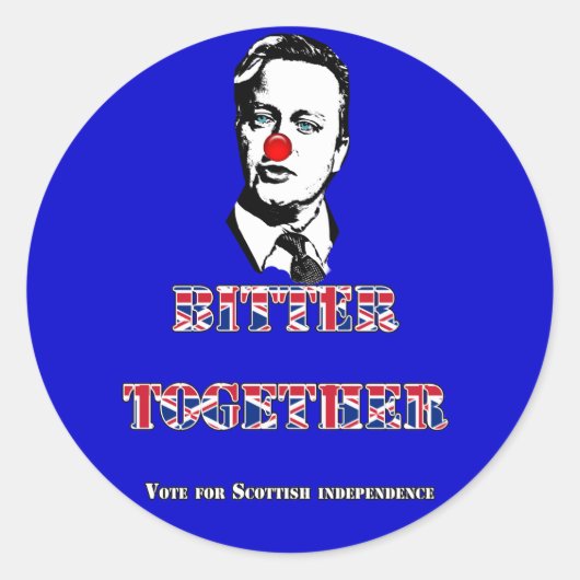 David Cameron Bitter Togetherステッカー ラウンドシール (正面)