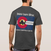 🎶 David Chapa Music – コロラド州旗ポケットロゴ Tシャツ (裏面)