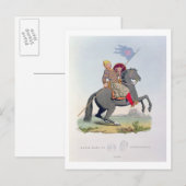 David, Earl of Huntingdon (1084-1153) 1120, engrav ポストカード (正面/裏面)