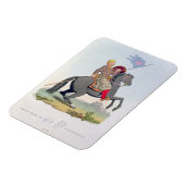 David, Earl of Huntingdon (1084-1153) 1120, engrav マグネット (左側)