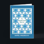 David Greeting Cardのカスタマイズ可能なHanukkahスター シーズンカード<br><div class="desc">Judy AdamsonのStar of Davidパターンを持つカスタマイズ可能なハヌカー・カード。宇宙はフロントカバー上に自分のメッセージのためのメッセージがあり、内部の挨拶もカスタマイズ可能である。</div>