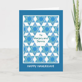 David Greeting Cardのカスタマイズ可能なHanukkahスター シーズンカード