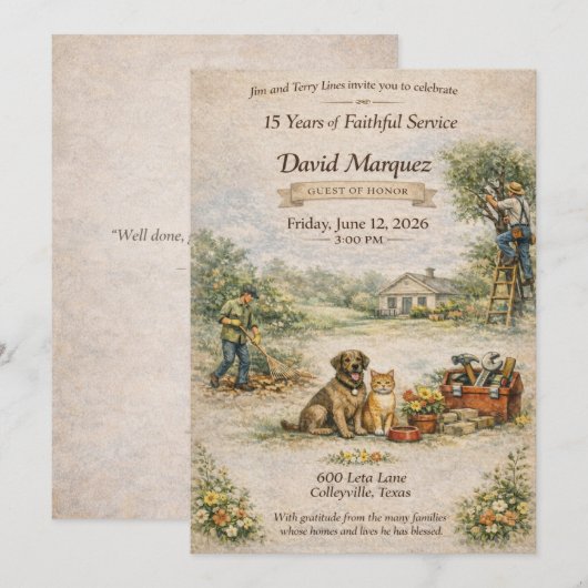 David Marquez Invitations 招待状 (正面/裏面)