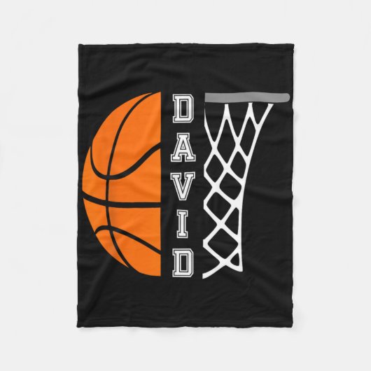 David Name パーソナライズされた Bysketbyll Player Graphic フリースブランケット (正面)