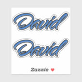 David Name blue Aufkleber Sticker Stickerset シール (シート)