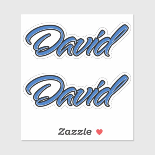 David Name blue Aufkleber Sticker Stickerset シール (シート)
