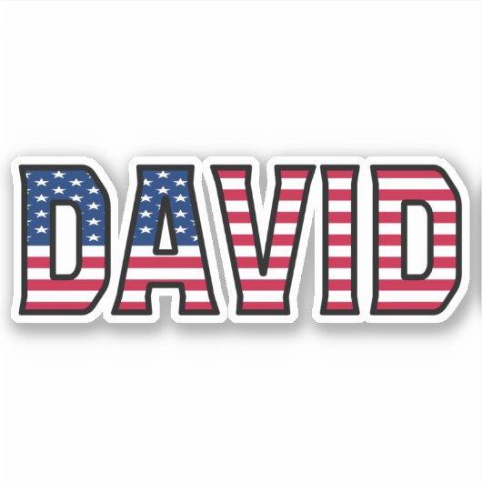 David Name Vorname USA Sticker Stickerset シール (正面)