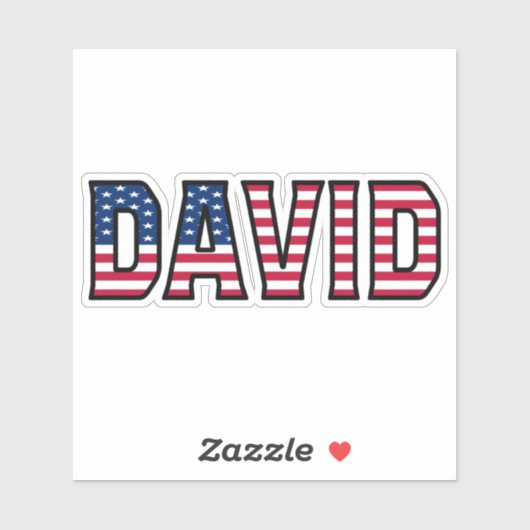 David Name Vorname USA Sticker Stickerset シール (シート)
