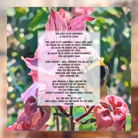 David Psalm 23 biblical quote ウィンドウサイン (シート2)