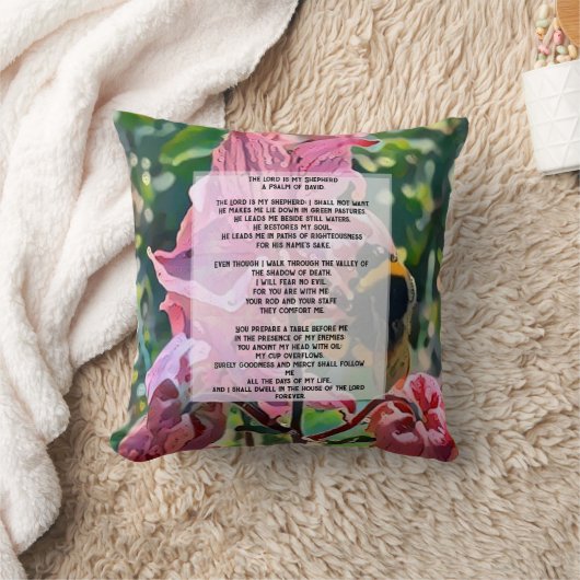 David Psalm 23 biblical quote クッション (ブランケット)