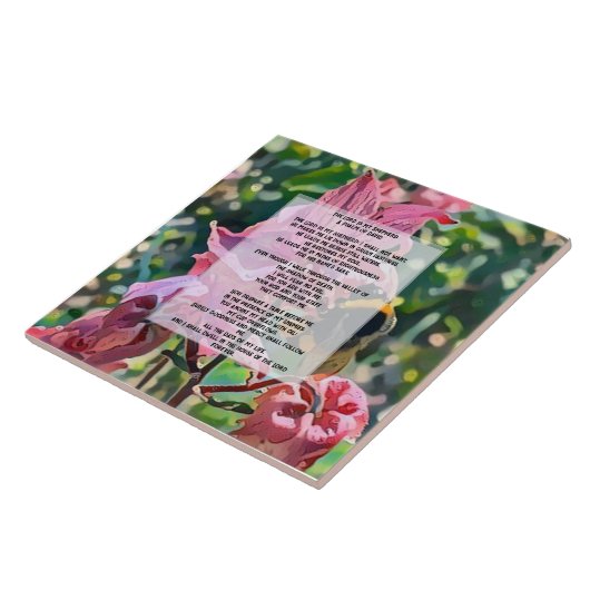 David Psalm 23 biblical quote タイル (側面)