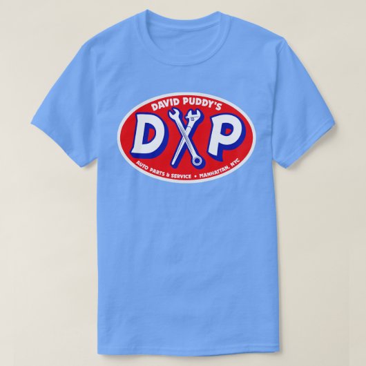 David Puddys自動部品とサービス Tシャツ (デザイン正面)