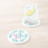 David & Ribbonsのスター付き「Pro-Life Jew」 コースター (側面)