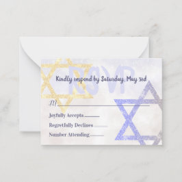 David RSVPカードのスター アドバイスカード