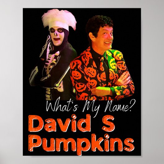 David S Pumpkins Skeleton Funny Skit Men Clothing  ポスター (正面)