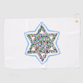 David Star made with Gemstones ゴルフタオル (横)