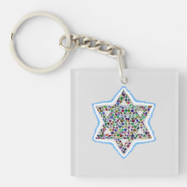 David Star made with Gemstones in all colors キーホルダー