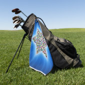 David Star made with Gemstones in All Colors ゴルフタオル (グリーン)