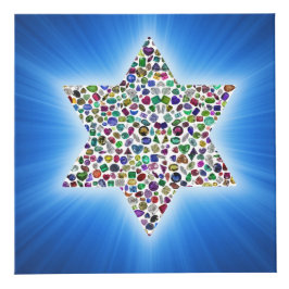 David Star made with Gemstones in All Colors フォトキューブ