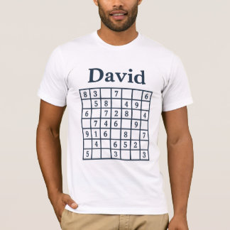 David Sudoku Puzzle – Classic Navy Blue Edition Tシャツ