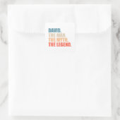 David The Man The Myth The Legend スクエアシール (バッグ)