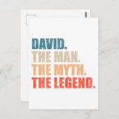 David The Man The Myth The Legend ポストカード (正面/裏面)