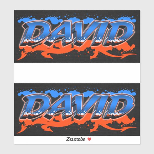 David Vorname Name Graffiti Aufkleber Sticker シール (シート)