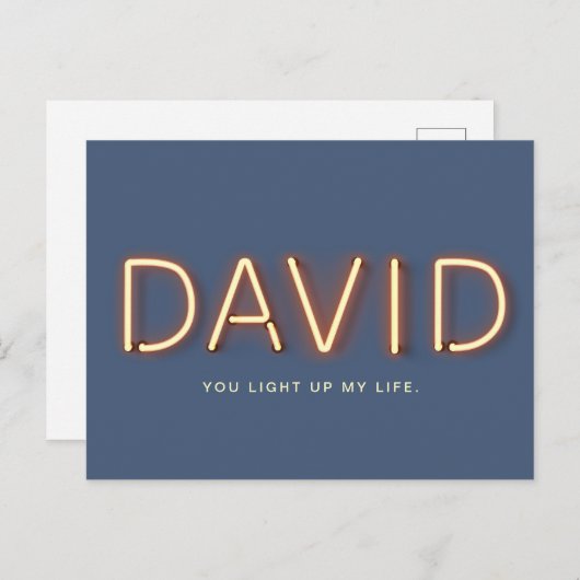 David You Light Up My Lifeネオンライト ポストカード (正面/裏面)