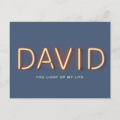 David You Light Up My Lifeネオンライト ポストカード (正面)