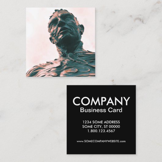 David Zahnによる合流点 スクエア名刺 (正面/裏面)